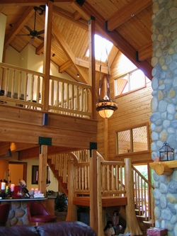 Pan Abode Cedar Homes D Log Home Interior